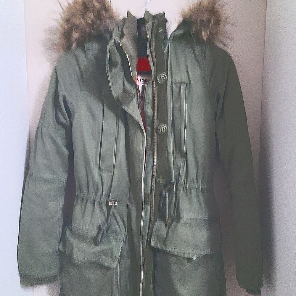 Army green seasonal Parka Jacket